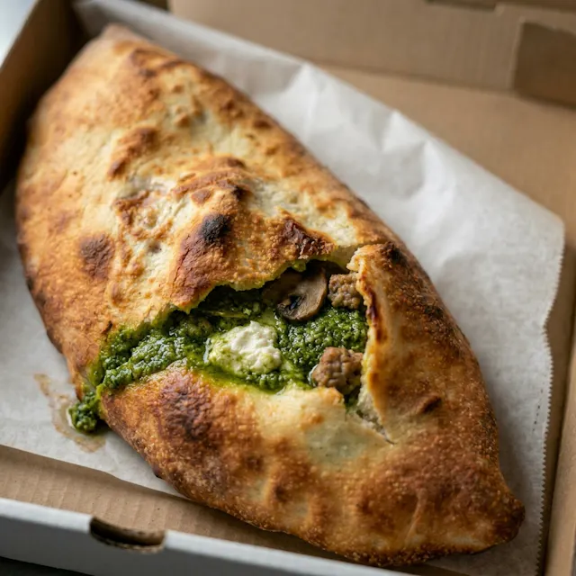 Pesto Chicken Calzone