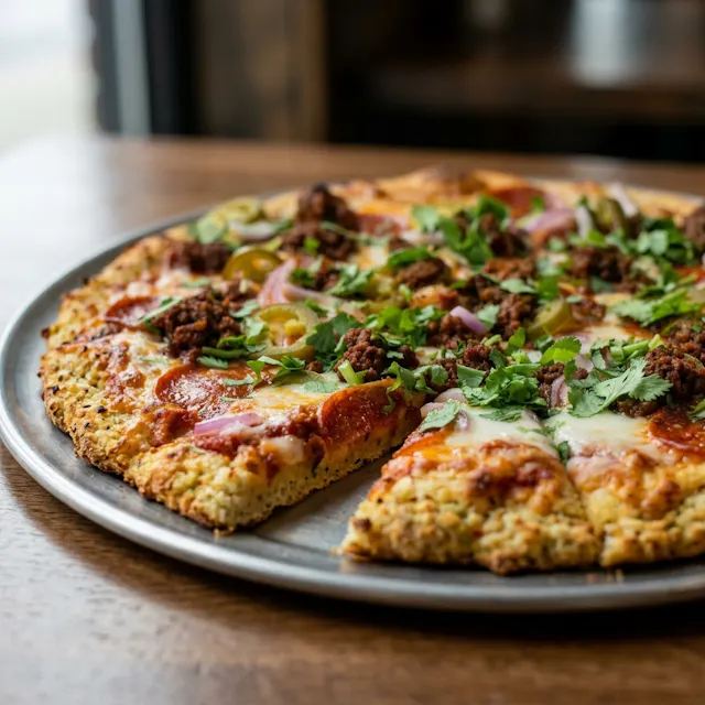 Mexican Style Pizza(Cauliflower crust)