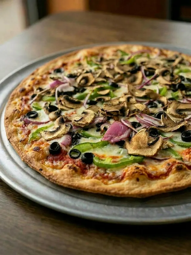 Vegetarian Pizza(Cauliflower crust)